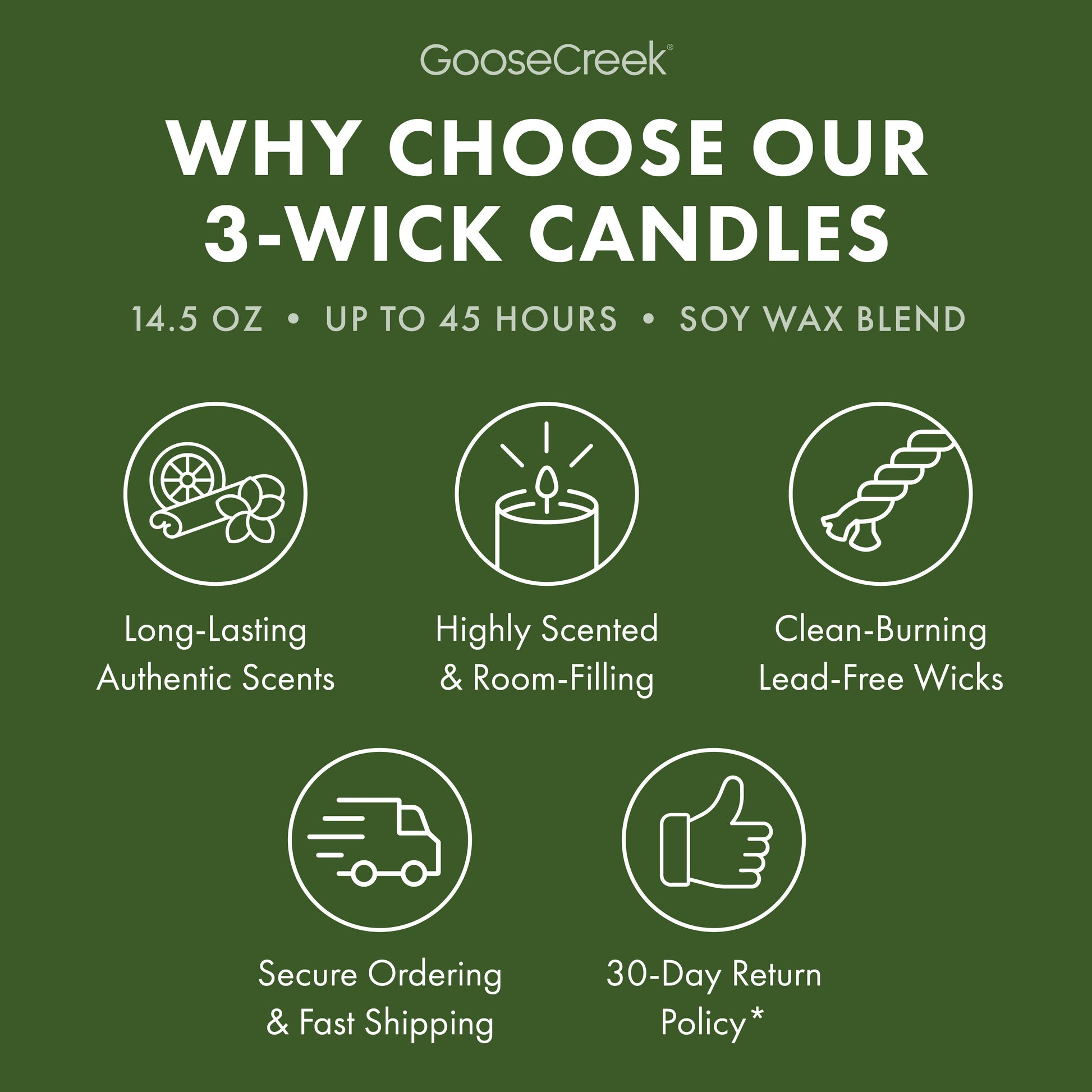 Forest Pine Trees 3-Wick Candle