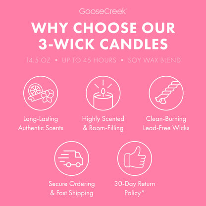 Pink Cherry & Pistachio Cream 3-Wick Candle