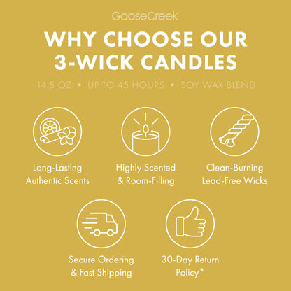 Sugared Lemon Odor Eliminating 3-Wick Candle