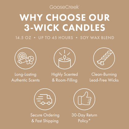 Teakwood 3-Wick Candle