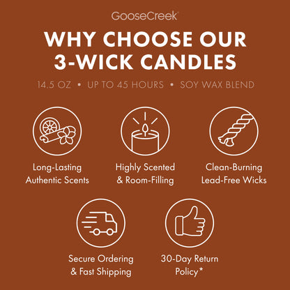 Teakwood Odor Eliminating 3-Wick Candle